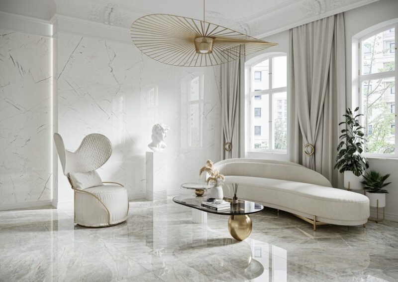 Плитка керамогранітна Marmo Thassos White POL 597x1197x8 Cerrad