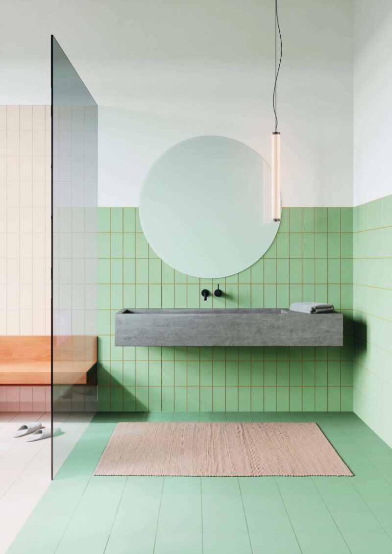 1932490-563d9 Плитка керамогранітна Neve Creative Green 198x198x7,5 Paradyz