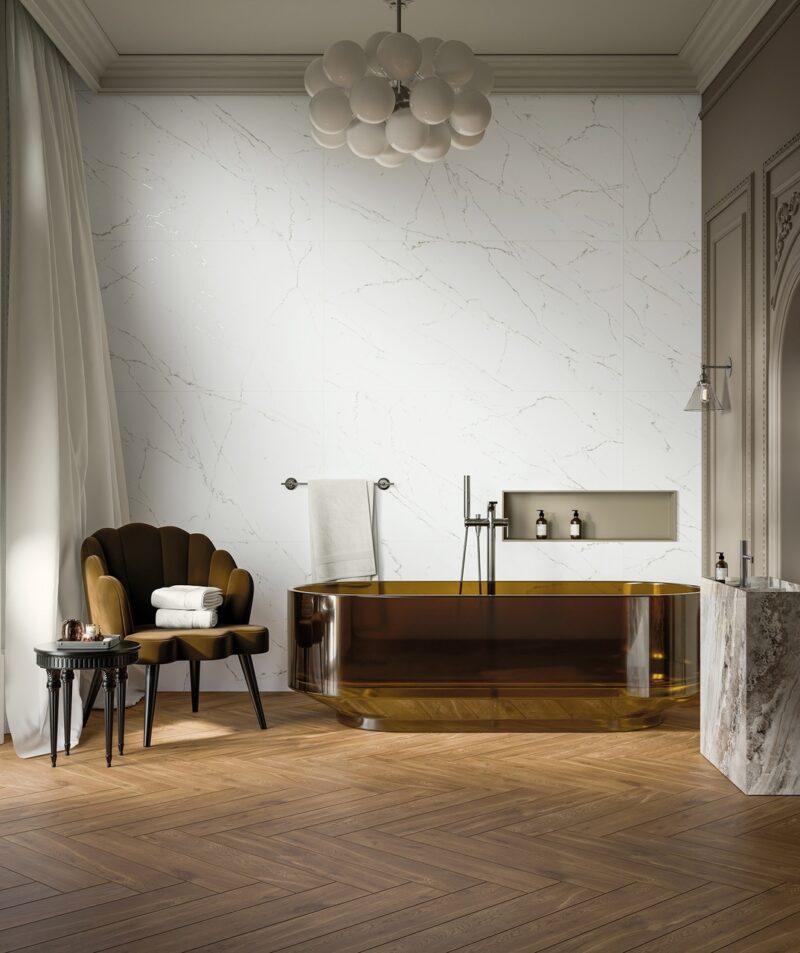 Плитка керамогранітна Calmness White POL 1197x2797x6 Cerrad