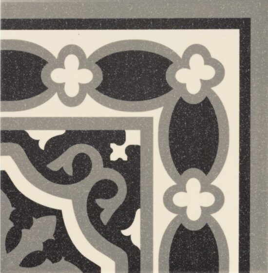 197782-151f9 Плитка керамогранітна Esquina Florentine Black 200x200x9 Mainzu