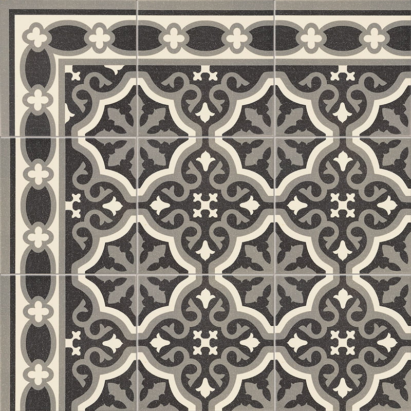 Плитка керамогранітна Centro Florentine Black 200x200x9 Mainzu