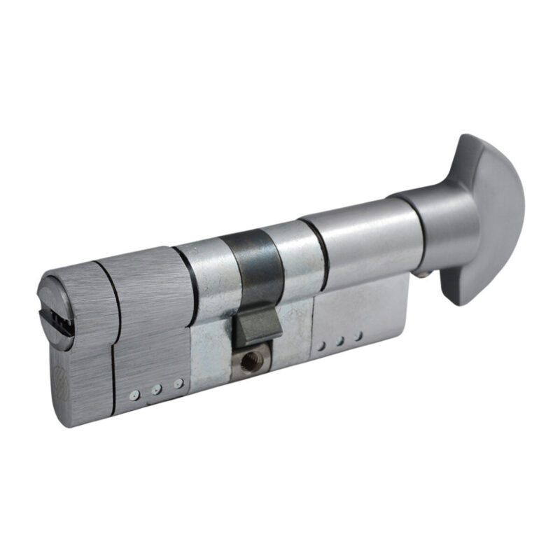 Циліндр Securemme 322TPCS51511X5 К22 50/50 мм 5кл +1 монтажний ключ/ручка матовий хром