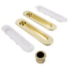 AGB Art. B019270010 KIT F1 Комплект ручок на  розсувнi двері + ручка д / витяг дверей латунь