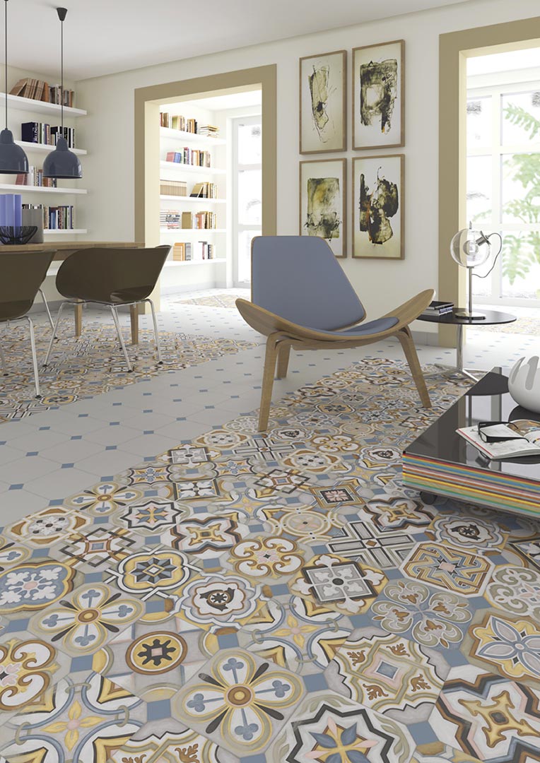 Плитка керамогранітна Octogono Diglas Multicolor декор 200x200x8 Vives