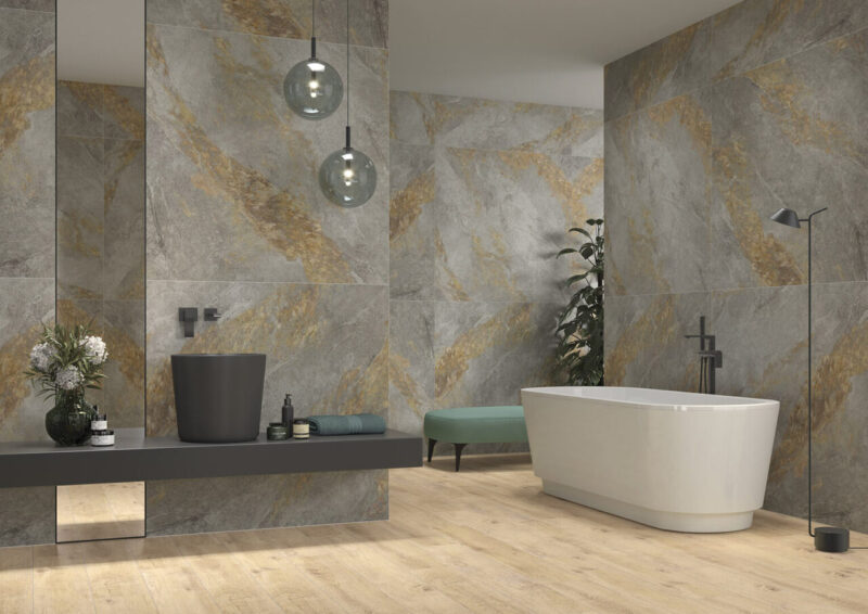 Плитка керамогранітна Auric Light Grey RECT 1197x1197x8 Cerrad