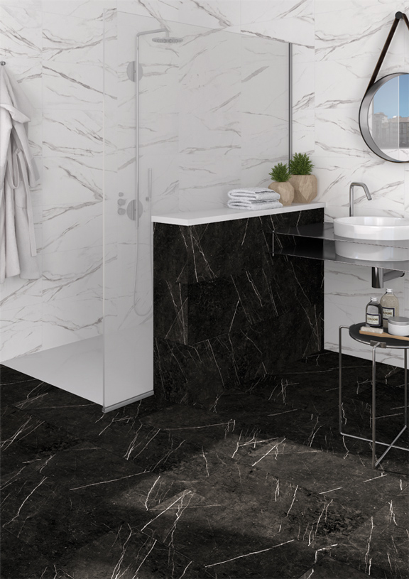 248805-1a233 Плитка керамогранітна Thalassa Neso-R Negro RECT 293x593x10 Arcana