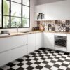 Плитка керамогранітна CSAPBWBL20 Patchwork B&W Black 200x200x10 Sant'agostino