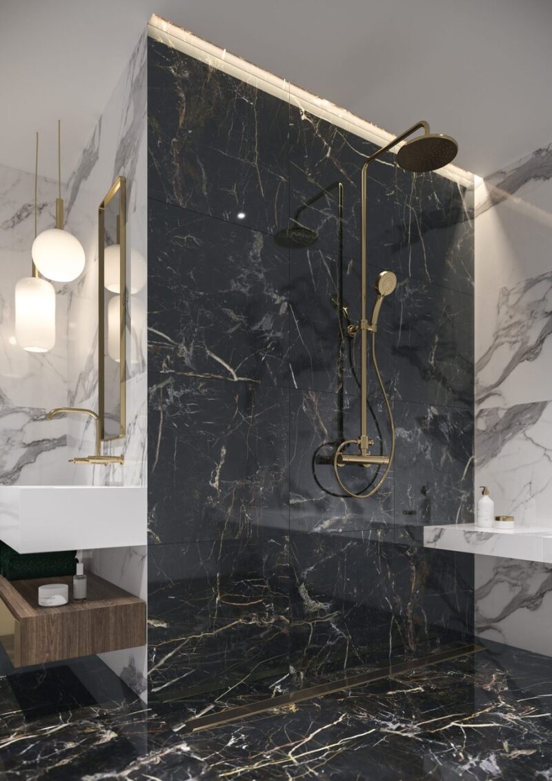 Плитка керамогранітна Marquina Gold POL 1197x1197x8 Cerrad