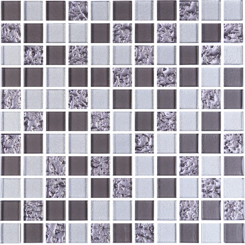 28b1a-gm-8001 Мозаїка GM 8001 C3 Grey R S1-Grey M-Grey Silver 300x300x8 Котто Кераміка