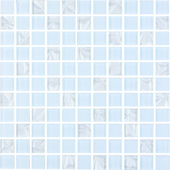 Мозаїка GM 8019 C3 Pearl S4/Ceramik White/White  300 х 300 х 8   ( 25 х 25 ) Кераміка Лео УКРАЇНА