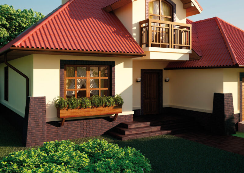 Плитка фасадна з відтінком Country Wisnia RUST 65x245x6,5 Cerrad