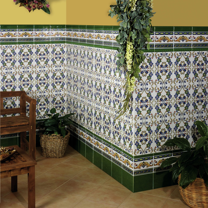 Плитка стінова Al Andaluz Verde 150x200 Mainzu