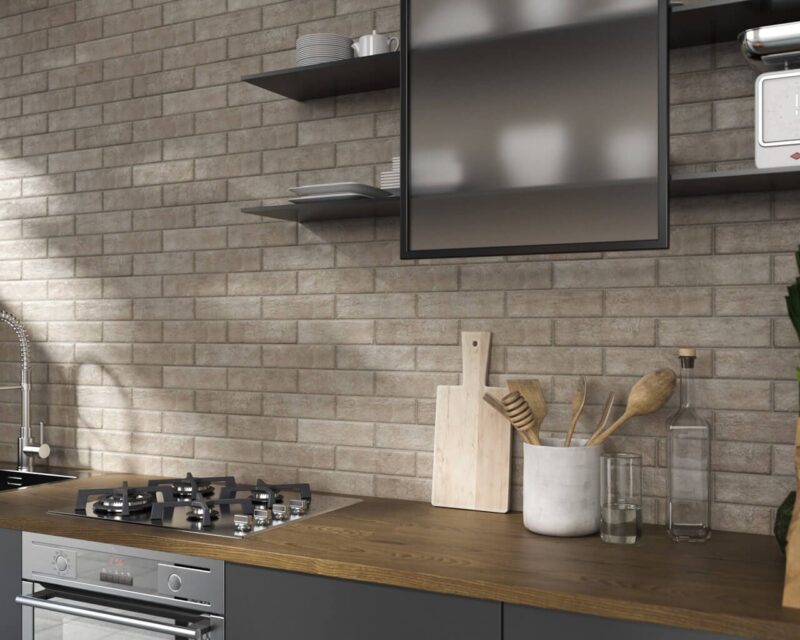 3407a-projekt-kuchenny-beige-viano Плитка фасадна Viano Beige 6,6x24,5 код 4696 Ceramika Paradyz