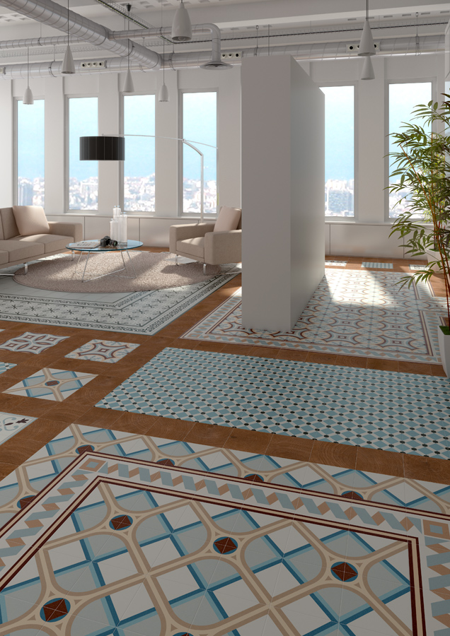 Плитка керамогранітна 1900 Beltri Celeste 200x200x8 Vives