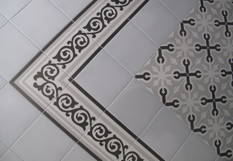 341229-dfcf2 Декор 1900 Gibert-3 Gris 200x200x8 Vives