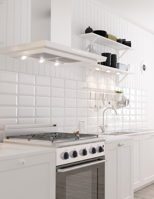 Плитка стінова Metrotiles сатин білий 100x200x7 Golden Tile