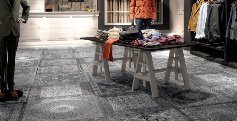 351594-f3e2e Плитка керамогранітна Kilim Black Natural 595,5x595,5x9 Aparici