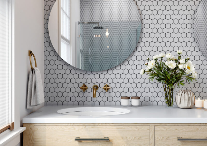 Мозаїка HEXAGON H 6002 Grey Silver 295х295х9 Кераміка Лео УКРАЇНА