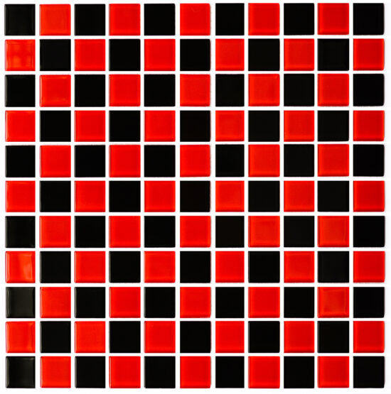 Мозаїка GM 4003 CC black/red m 300 х 300 х 4   ( 25 х 25 ) Кераміка Лео , Україна
