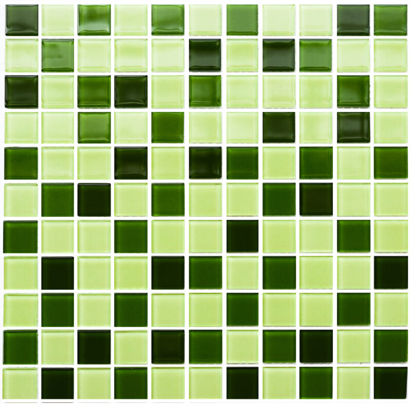 Мозаїка GM 4029 C3 green d/green m/green w  300 х 300 х 4   ( 25 х 25 ) Кераміка Лео , Україна