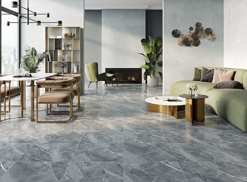 Плитка керамогранітна Gilio Grey RECT 598x598x8 Cersanit