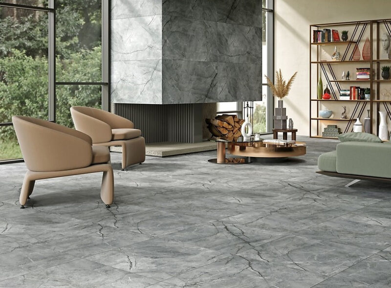 52759034-4c775 Плитка керамогранітна Silver Heels Graphite 598x598x8 Cersanit