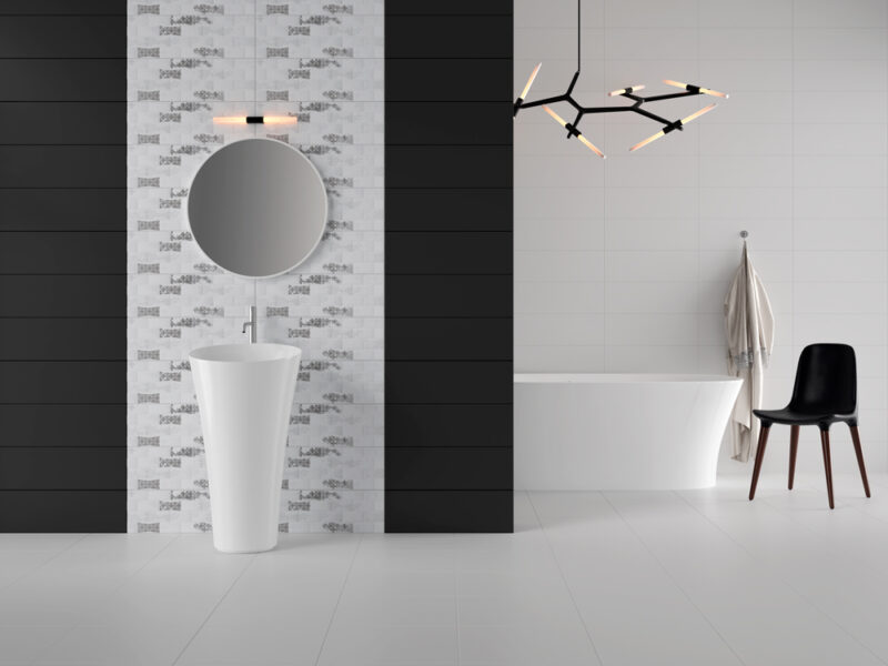 Плитка стінова Indira White Satin 200×600x8,5 Cersanit