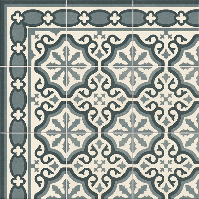 67099655-cbe05 Плитка керамогранітна Cenefa Florentine Blue 200x200x9 Mainzu