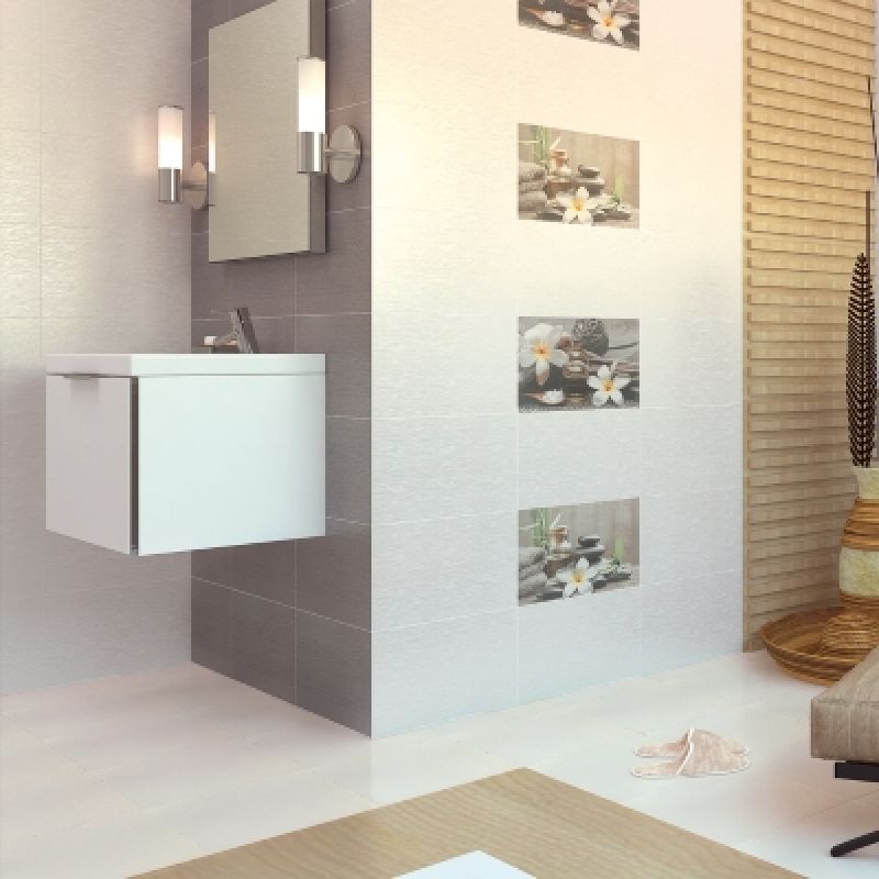 Плитка стінова Olivia Light Grey 25x40 код 9014 Церсаніт