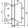 Завiса RDA 100 * 2,5 (2подш, сталь) Eurocento мат никель