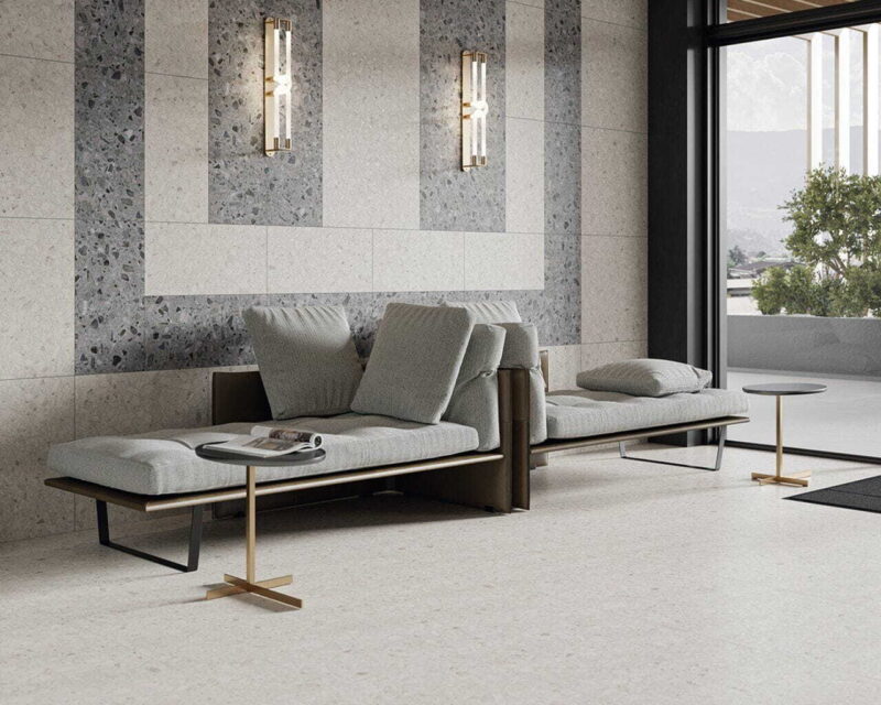 Плитка керамогранітна Terazzo Grey RECT 298x598x8 Paradyz