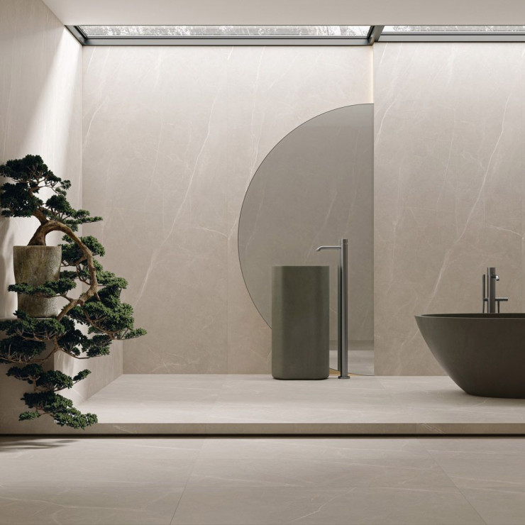 90569646-97c38 Плитка керамогранітна Ritual Light Grey RECT 598x598x8 Paradyz