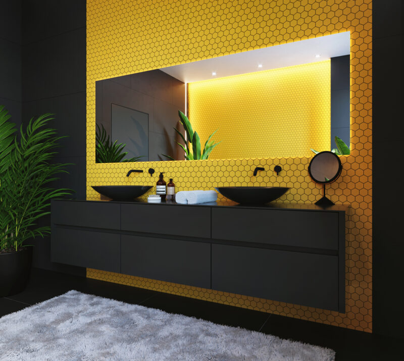 93709-20000-1 Мозаїка HEXAGON H 6025 Dark Yellow 295х295х9 Кераміка Лео УКРАЇНА