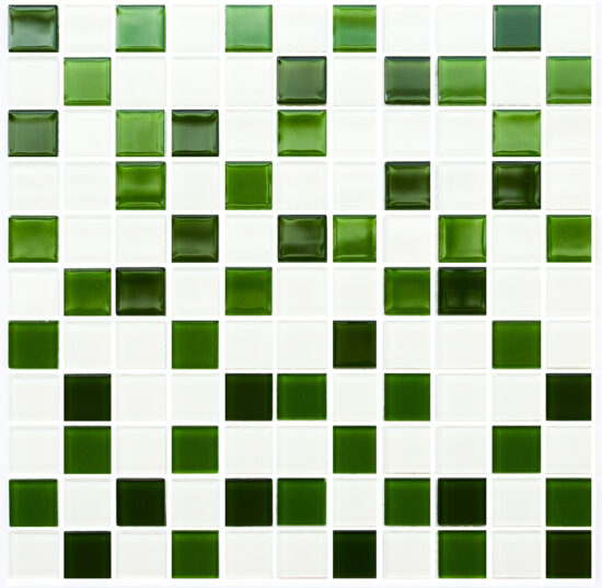 98e69-gm-4030-c3-green-d-green-m-white Мозаїка GM 4030 C3 Green D-Green M-White 300x300x4 Котто Кераміка