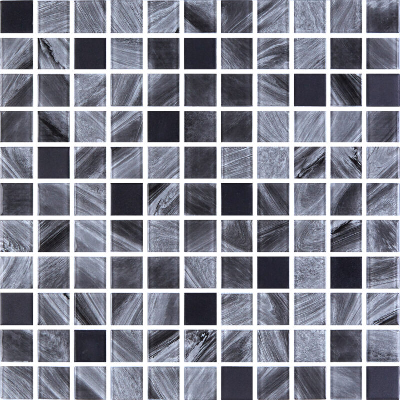 a3ff1-gmp-0425005 Мозаїка GMP 0425005 С2 Print 3-Black MATT 300x300x4 Котто Кераміка