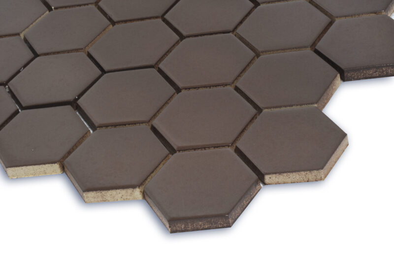bc80c-h_6005-coffe-brown Мозаїка HEXAGON H 6005 Coffee Brown 295х295х9 Кераміка Лео УКРАЇНА