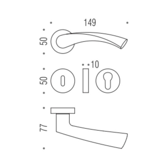 c00fa0d5c6-2_resize_1200x1200 Ручка Colombo Flessa CB51 мат.нікель R ф / з (50 Розета)