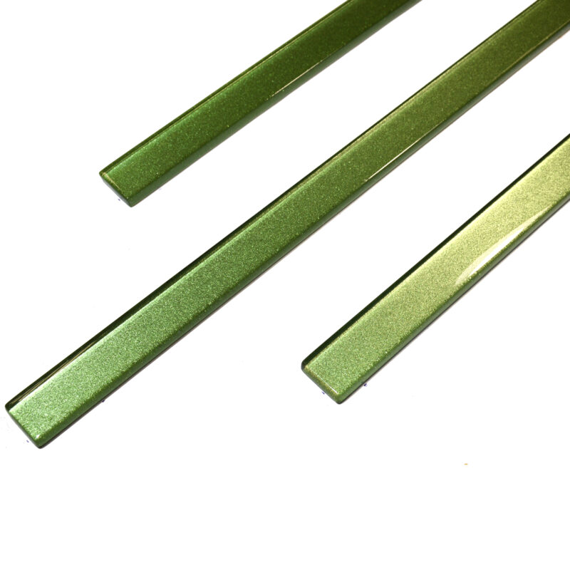 Фриз скляний GF 7526 green silver 25х750 Кераміка Лео