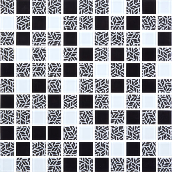 ced1a-gmp-0825011 Мозаїка GMP 0825011 С3 Print 10-Black-White 300×300x8 Котто Кераміка