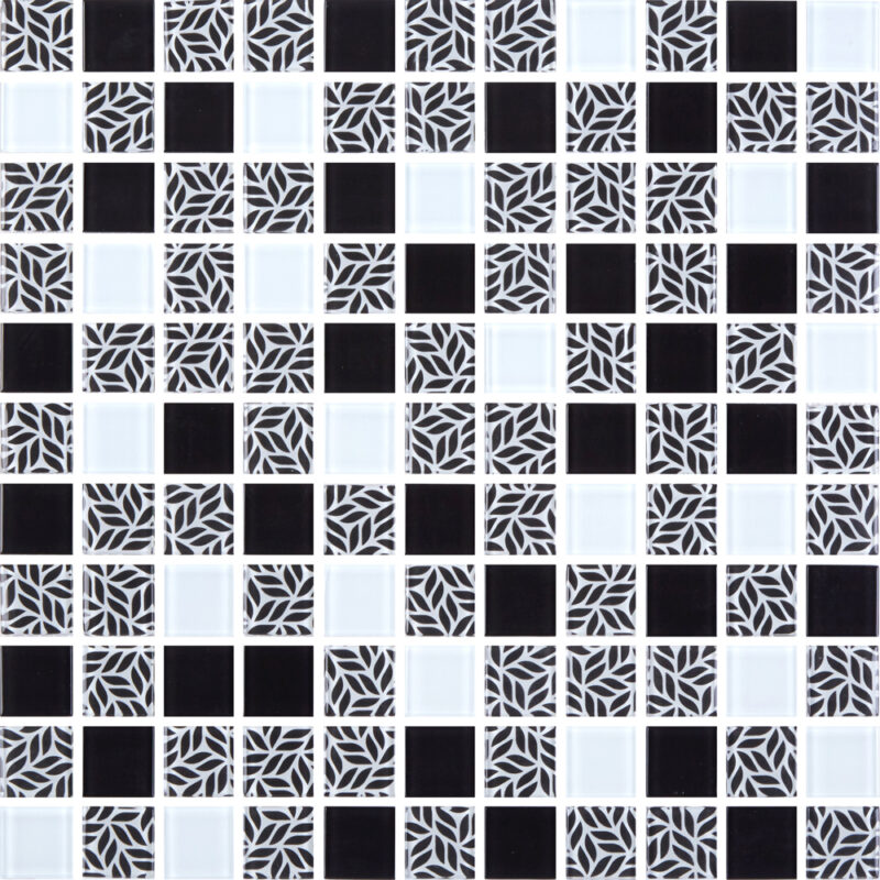 ced1a-gmp-0825011 Мозаїка GMP 0825011 С3 Print 10-Black-White 300×300x8 Котто Кераміка