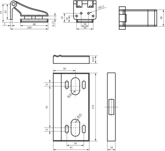 e65e640093-1_resize_1200x1200 Comit Комплект для скляних дверей золото кл (magnetic) лівий
