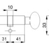 Циліндр Mgserrature 41/31P = 72mm кл/ручка латунь 5 ключей
