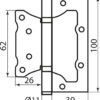 Петля RDA 100*2,5 (2подш, сталь) Eurocento silver