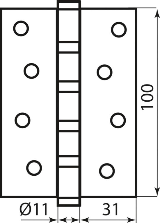 a13201c034-2_resize_1200x1200 Петля RDA 100*3*2,5 (4 подш, сталь) мат чорний