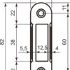 AGB Art. B014029634 відповідна планка Polaris Easy-Fix 1,2мм мат хром