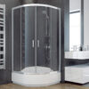Кабіна півкругла MODERN 90x90x165 універсальна: скло grigio, профіль хромований