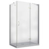 Кабіна прямокутна VIVA 1200x80x195 права: скло прозоре, профіль хромований