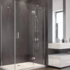 Кабіна прямокутна VIVA 1200x80x195 права: скло прозоре, профіль хромований