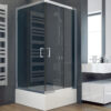 Кабіна квадратна MODERN 90x90x165 скло mrozone, профіль хромований