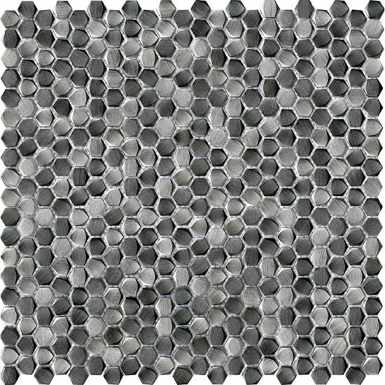 GRAVITY ALUMINIUM HEXAGON METAL TITANIUM G150 GRAVITY ALUMINIUM HEXAGON METAL TITANIUM 30.7х30.4 (мозаїка)